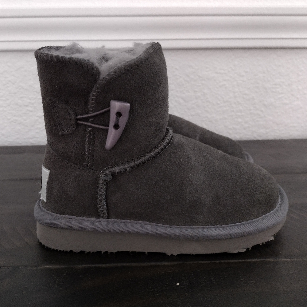 NEW Aussie Merino Dark Gray Suede Kids Boots Size 9